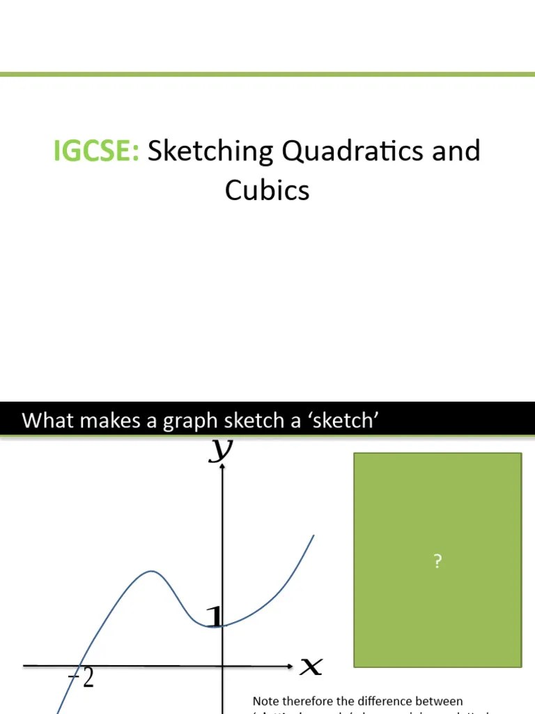 IGCSE - Sketching Quadratics And Cubics | PDF | Quadratic Equation ...