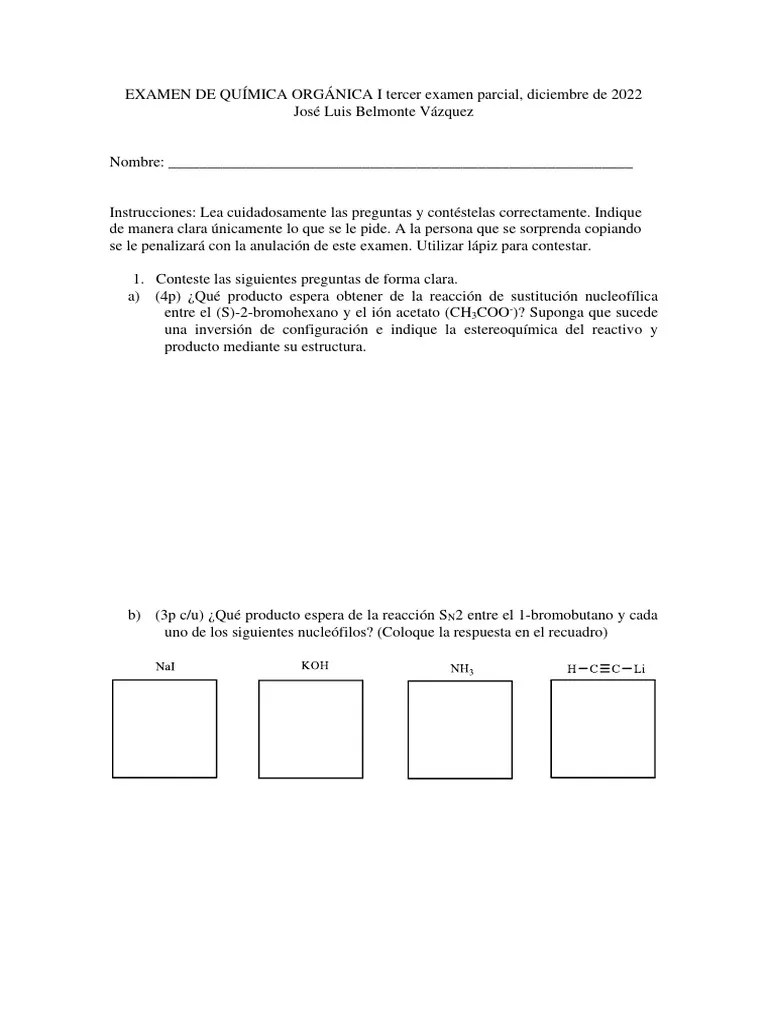 Tercer Examen Parcial | PDF