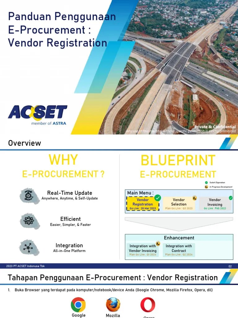 Panduan Penggunaan E-Procurement (Vendor Registration) | PDF