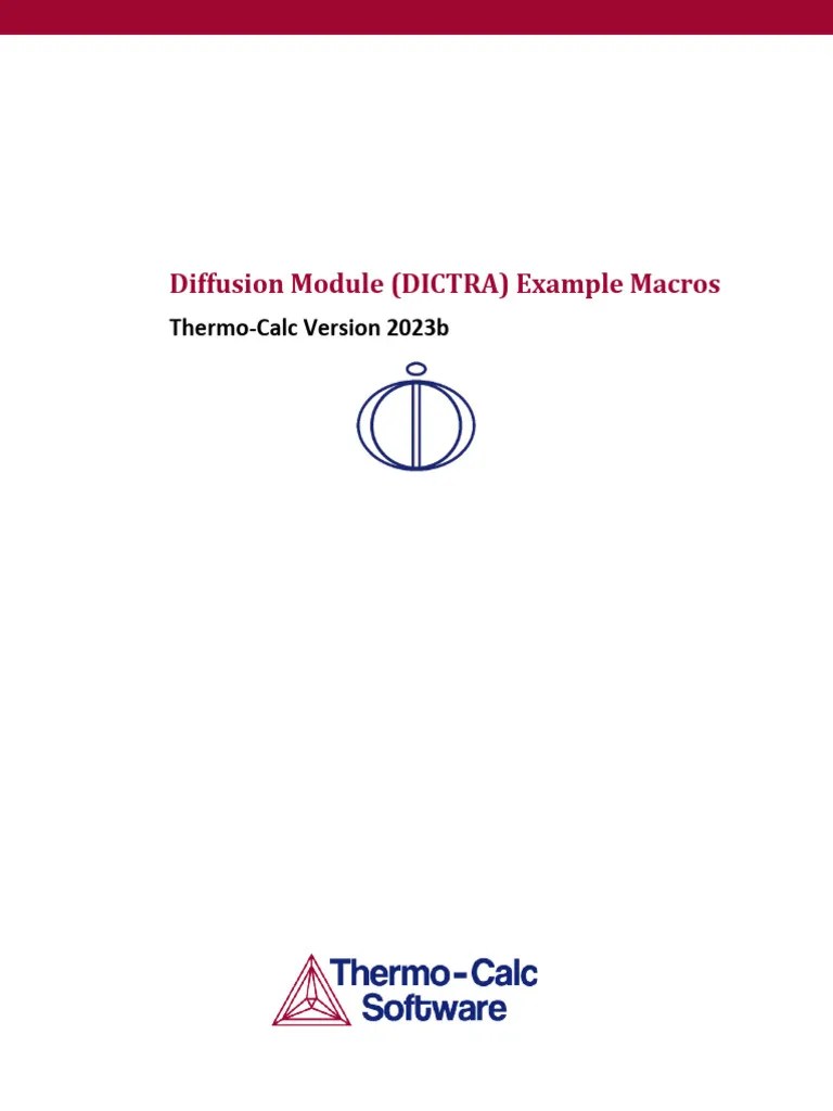 Diffusion Module (DICTRA) Console Mode Example Macros | PDF | Physical Sciences | Chemistry