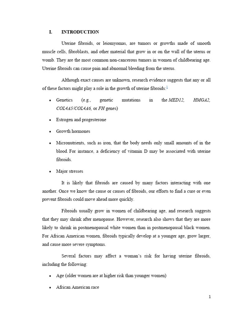 Uterine Fibroid Case Study | PDF | Uterus | Menstrual Cycle