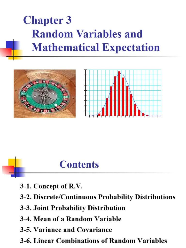 Chapter 3 Random Variable And Mathematical Expectation | PDF ...