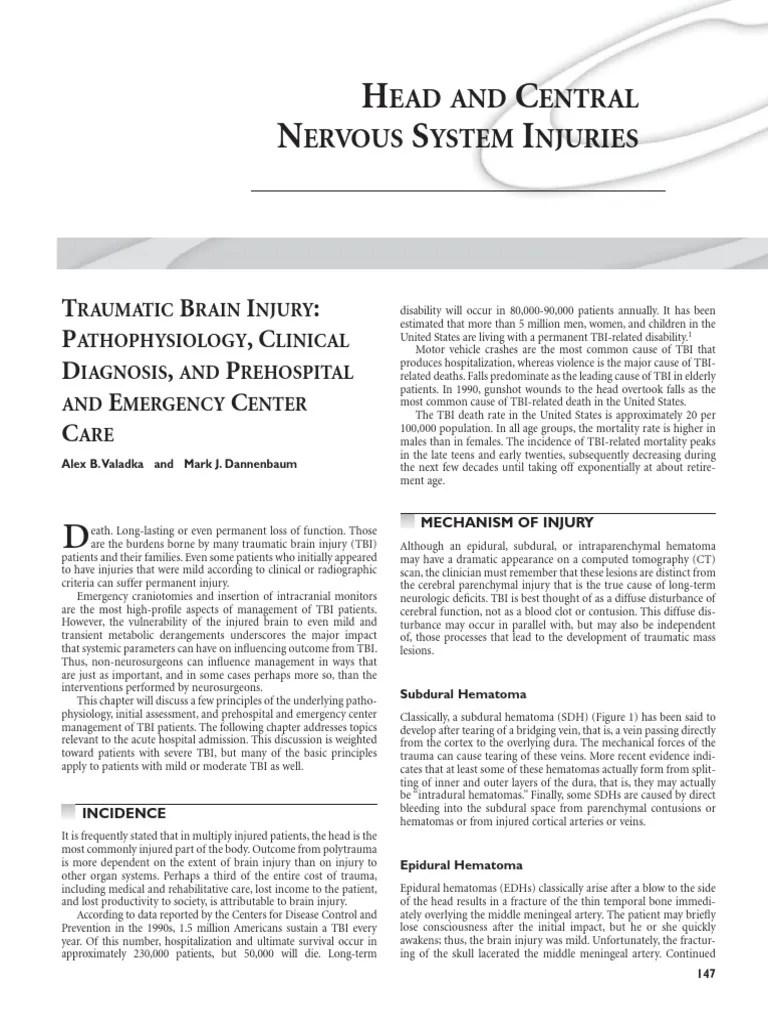 First Page PDF | PDF | Traumatic Brain Injury | Traumatology