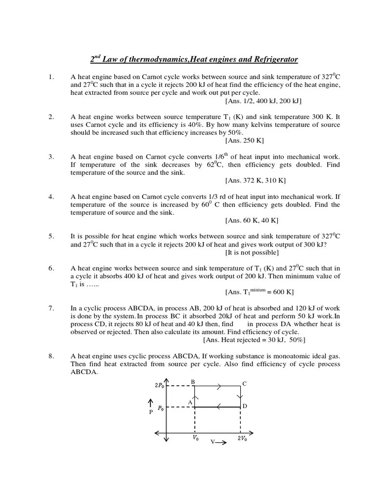 2nd Law Of Thermodynamics | PDF | Heat | Second Law Of Thermodynamics