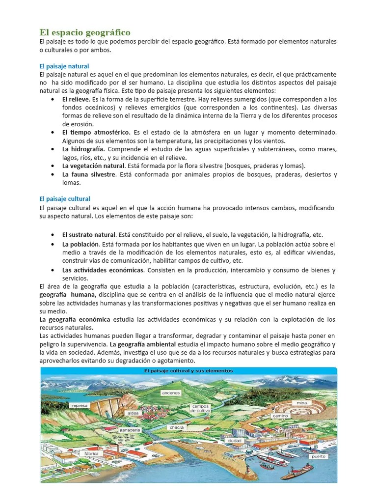 El Espacio Geográfico | PDF | Paisaje | Geografía