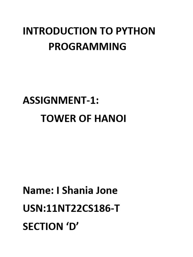 Tower Of Hanoi | PDF | Computer Programming | Computing