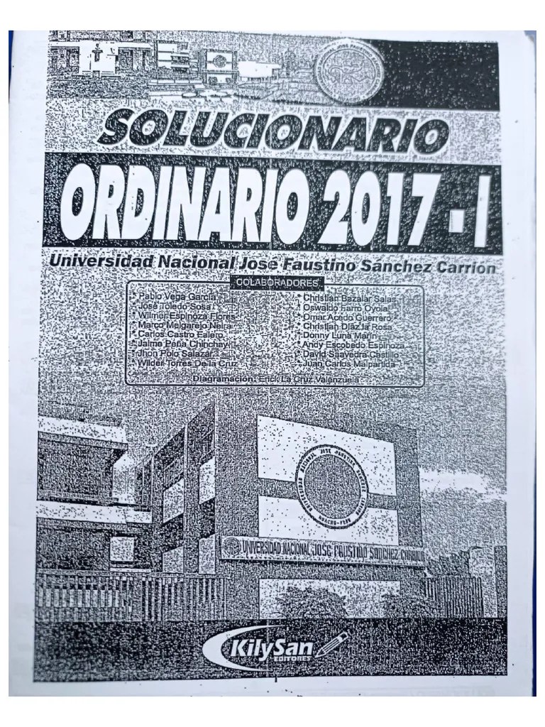 Examen De Admisiòn Ordinario 2017-I | PDF