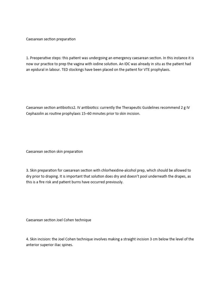 Caesarian Section Procedure Manual | Download Free PDF | Caesarean Section | Childbirth