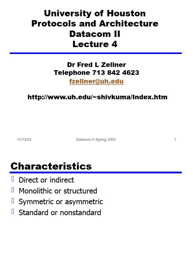 Lecture 4 | PDF | Computer Network | Osi Model