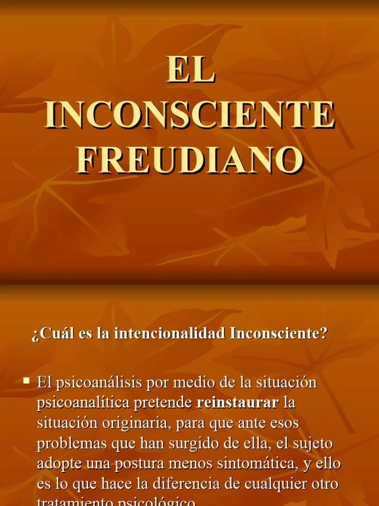 El Inconsciente Freudiano | PDF | Psicoanálisis | Mente Inconsciente
