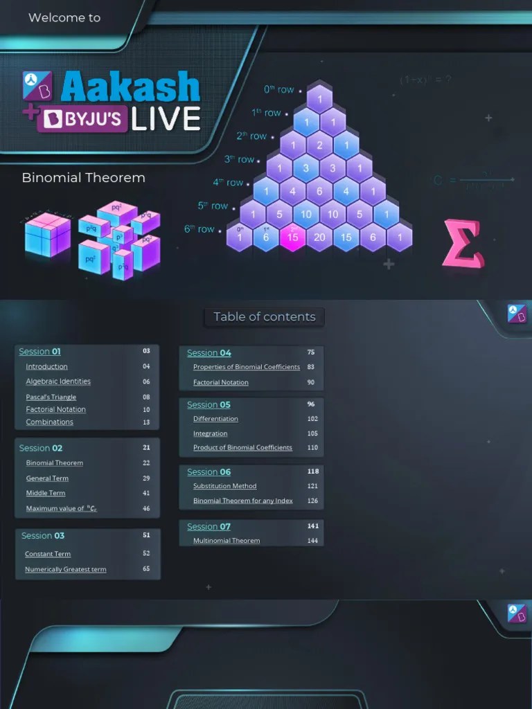 Binomial Theorem - En | PDF | Polynomial | Factorization