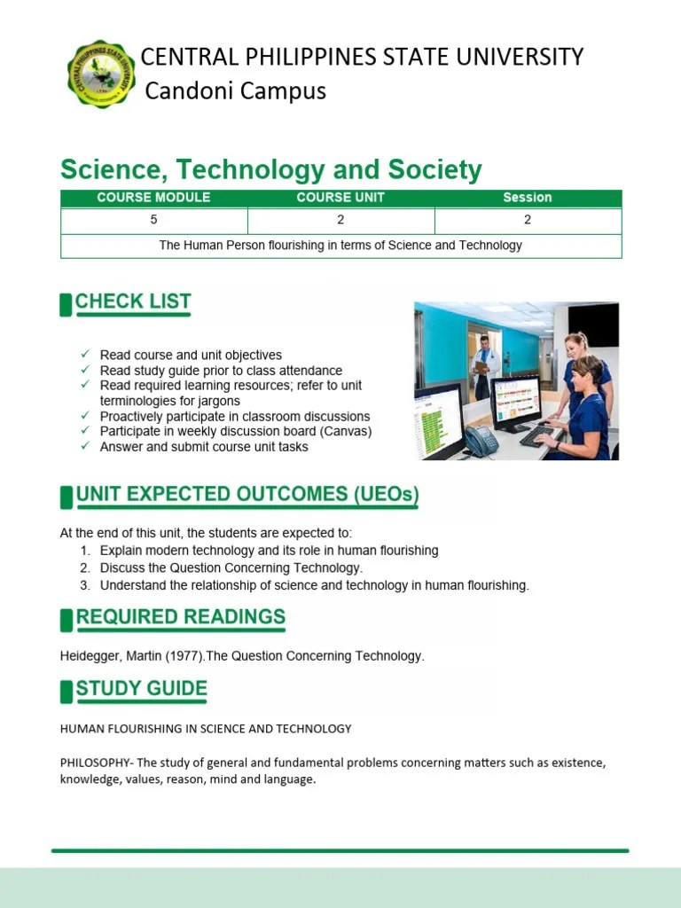 Course Unit - Human Flourishing In Science And Technology | PDF ...