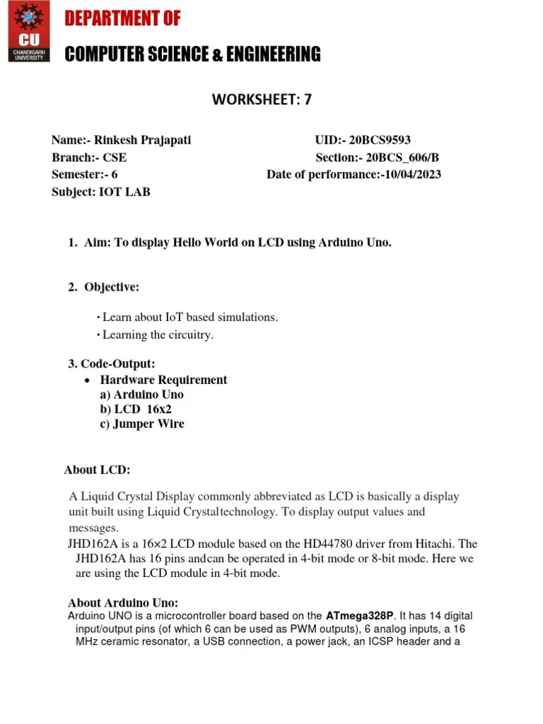 Iot - 7 | PDF | Arduino | Classes Of Computers