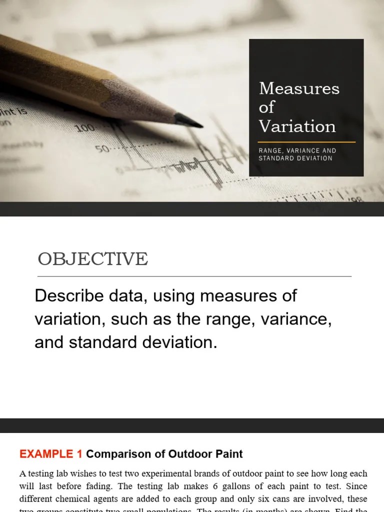 Measures Of Variation | PDF | Standard Deviation | Variance