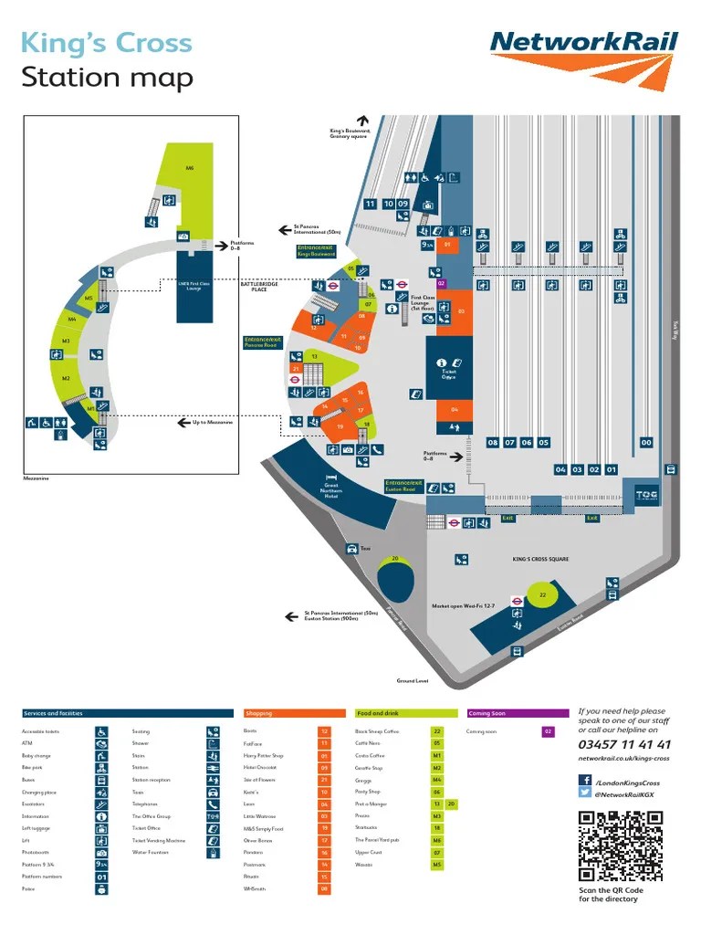 King S Cross Station Layout And Shops Map PDF 1