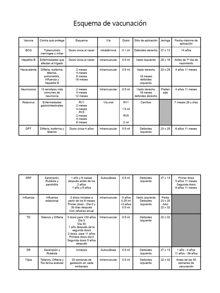 Esquema De Vacunación | PDF | Medicina CLINICA | Enfermedades Animales