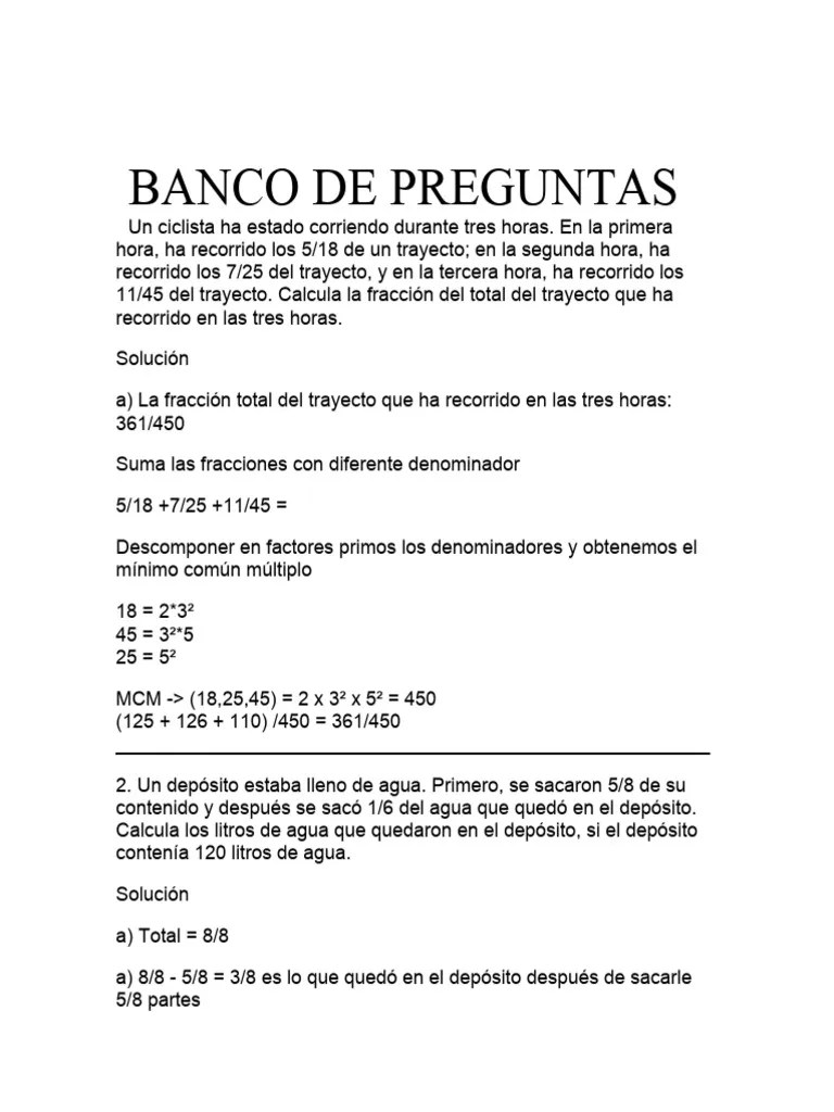 BANCO DE PREGUNTAS Sena | PDF | Matemáticas | Aritmética