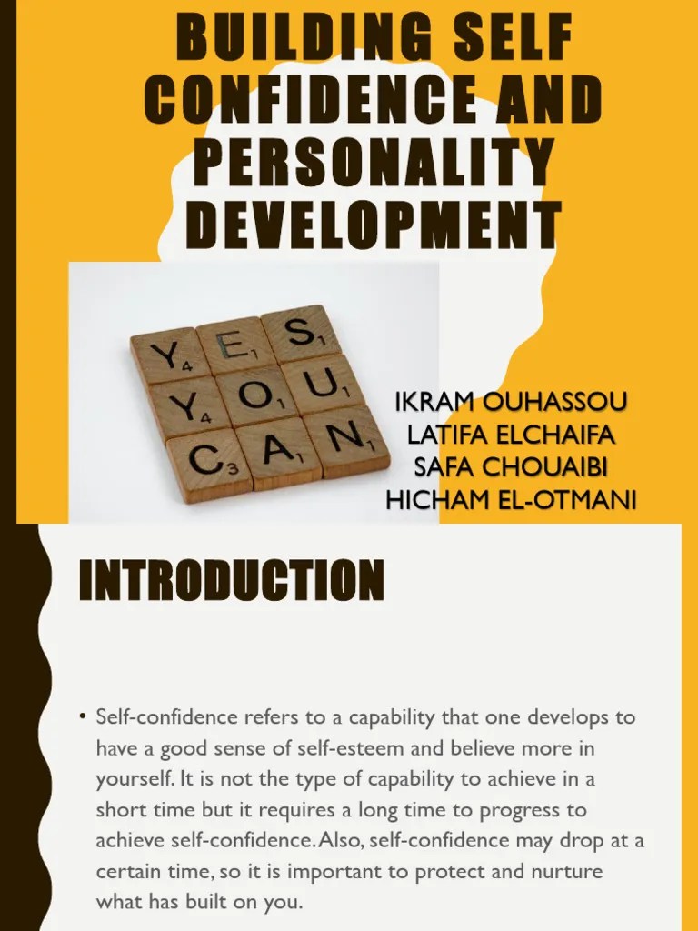 Building Self Confidence And Personality Development | PDF | Self ...