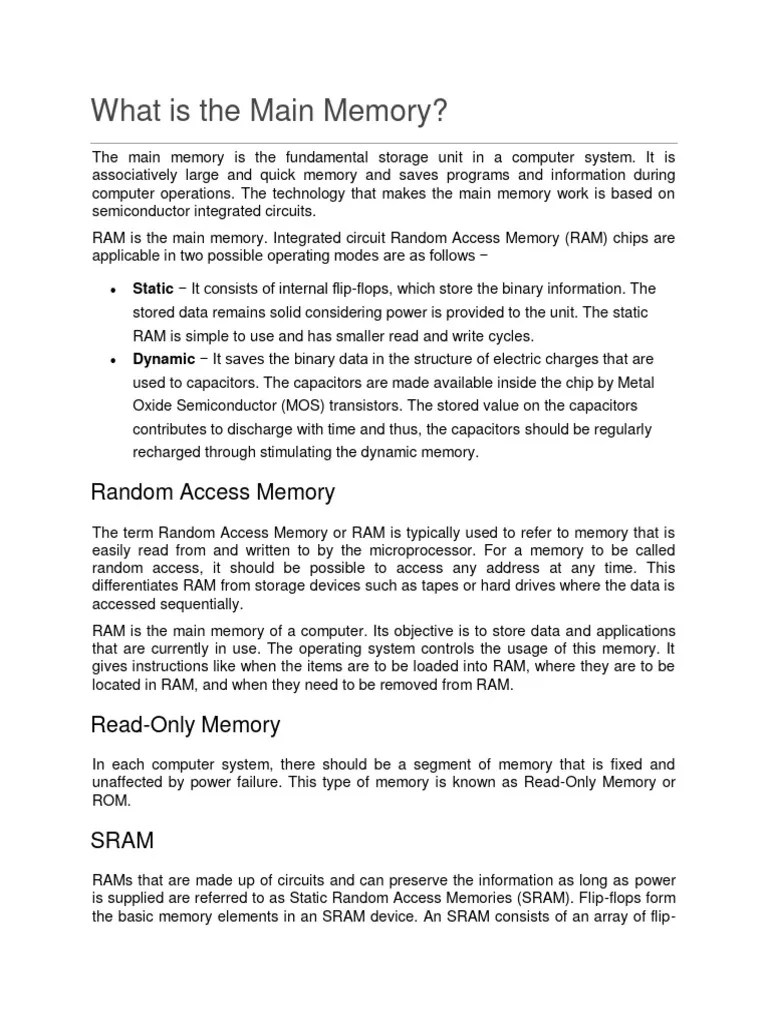 Coa Unit-4 | PDF | Random Access Memory | Cpu Cache