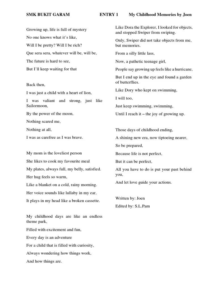 My Childhood Memories | PDF