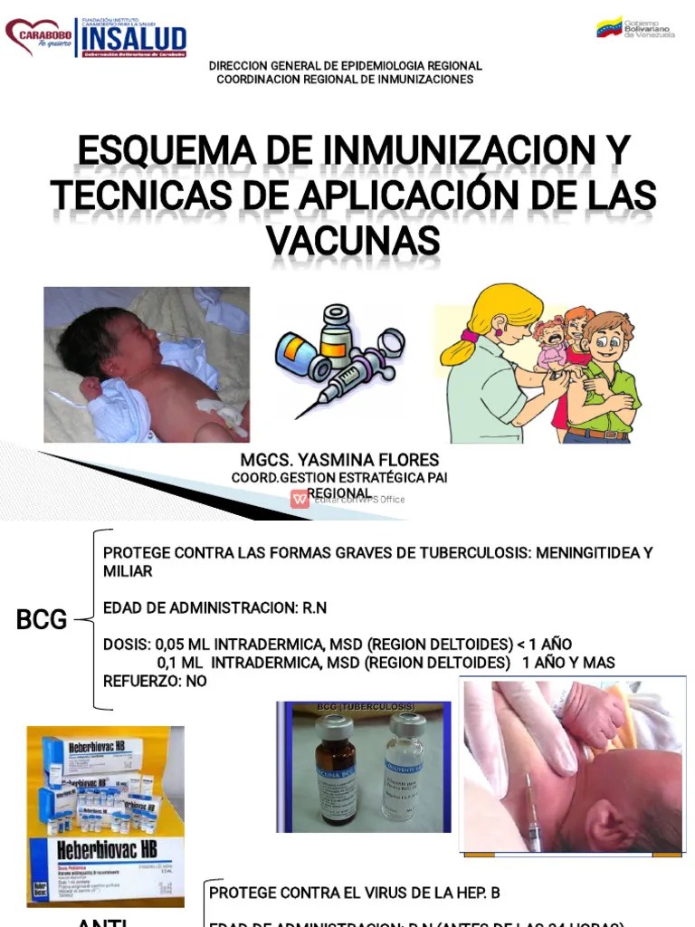 Esquemas De Inmunizacion Y Tecnicas De Vacunacion | PDF | Vacunas | Refrigerador