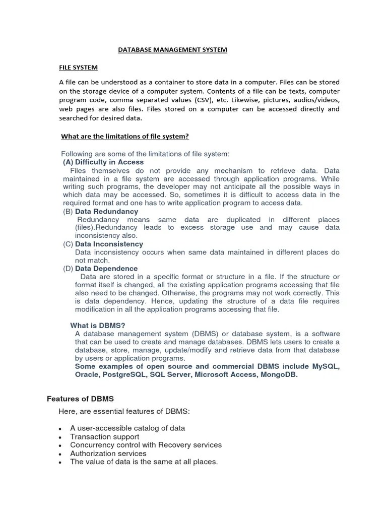 DATABASE MANAGEMENT SYSTEM Class Xi Unit 2 Exam | PDF | Relational ...
