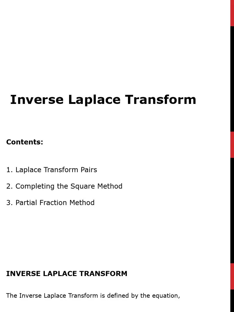 EE234 - Lec 3 - Inverse Laplace Transforms | Download Free PDF ...