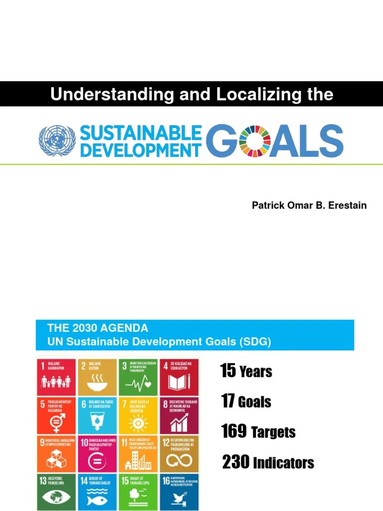Understanding And Localizing The SDGs 1 | PDF | Sustainability ...