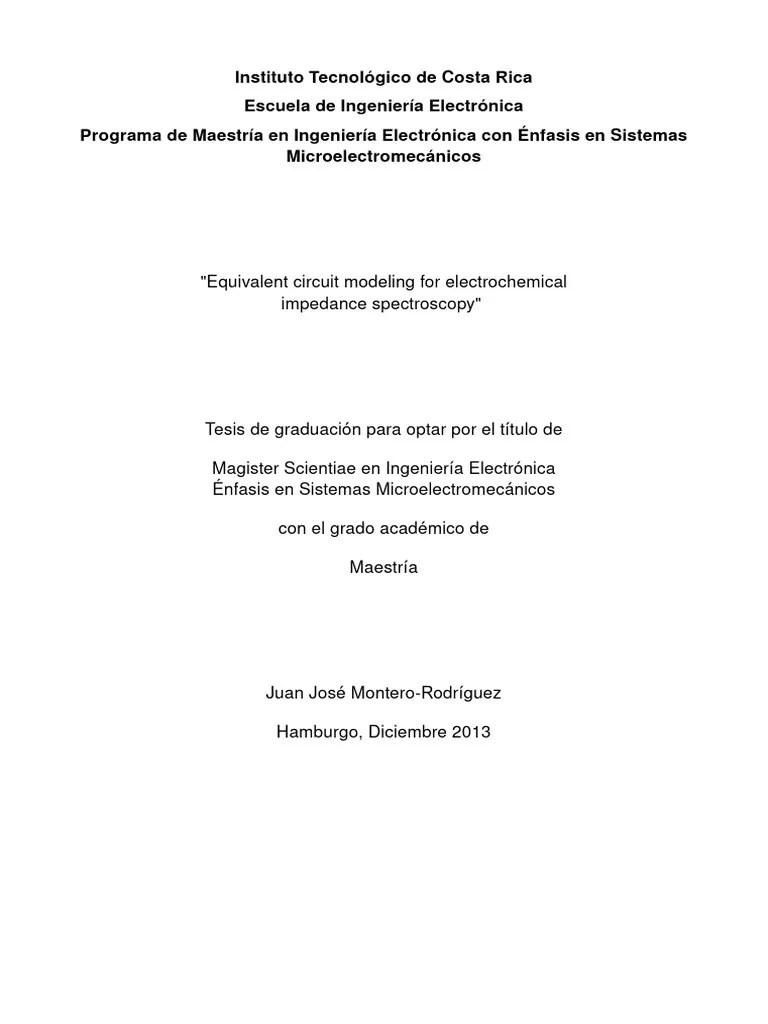 Equivalent Circuit Modeling Electrochemical Impedance | PDF ...