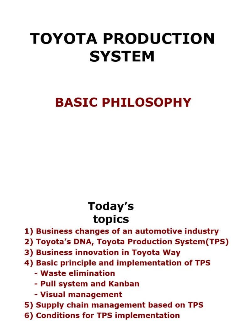 Basic Filosofi TPS - English - Indonesia | PDF | Lean Manufacturing ...