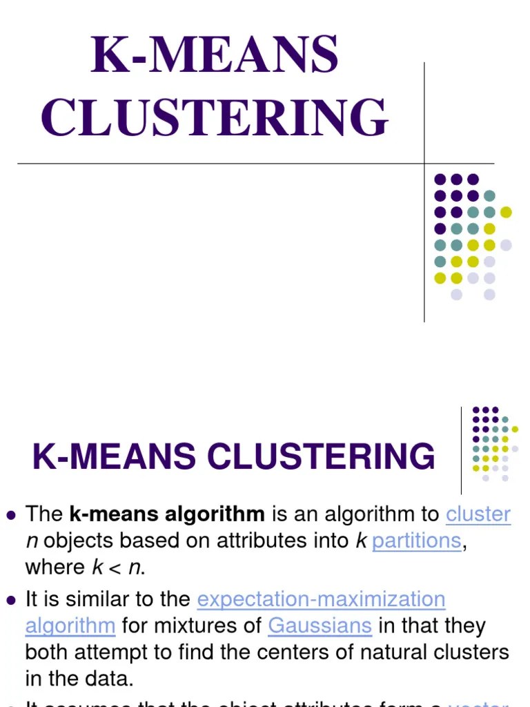 K Mean Clustering | PDF | Cluster Analysis | Algorithms