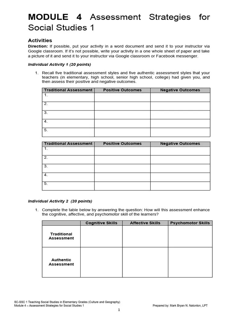 Module 4 Activity | PDF | Educational Assessment | Human Communication