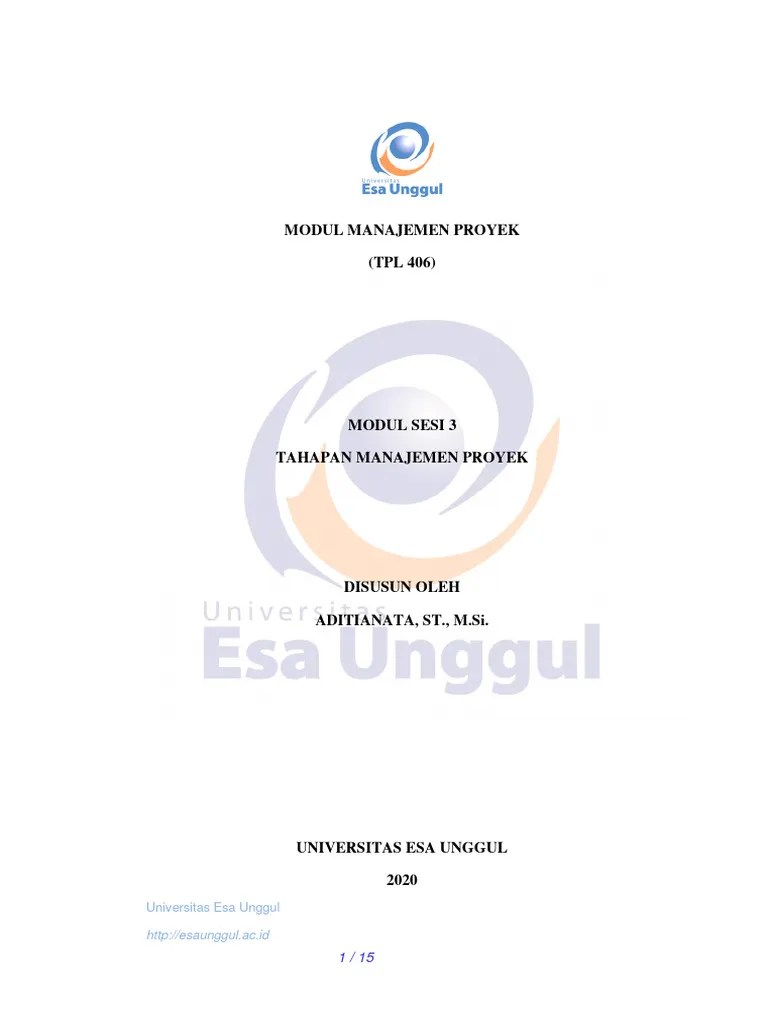 Modul Manajemen Proyek - Sesi 03 | PDF