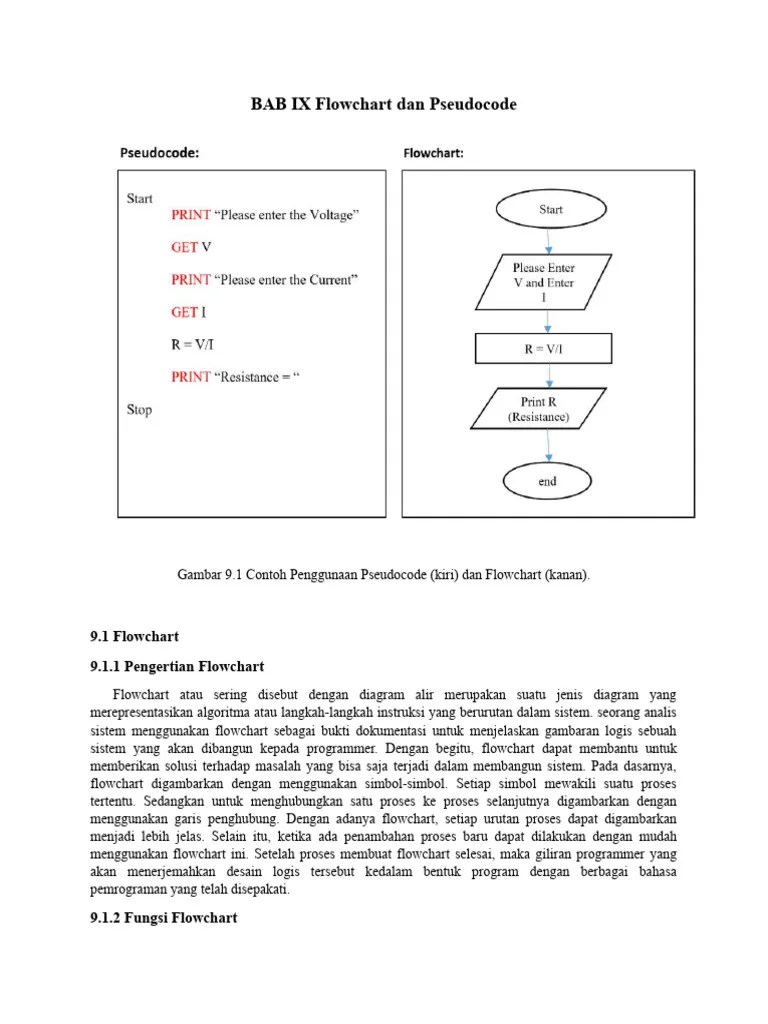 Bab Ix Flowchart Dan Pseudocode | PDF