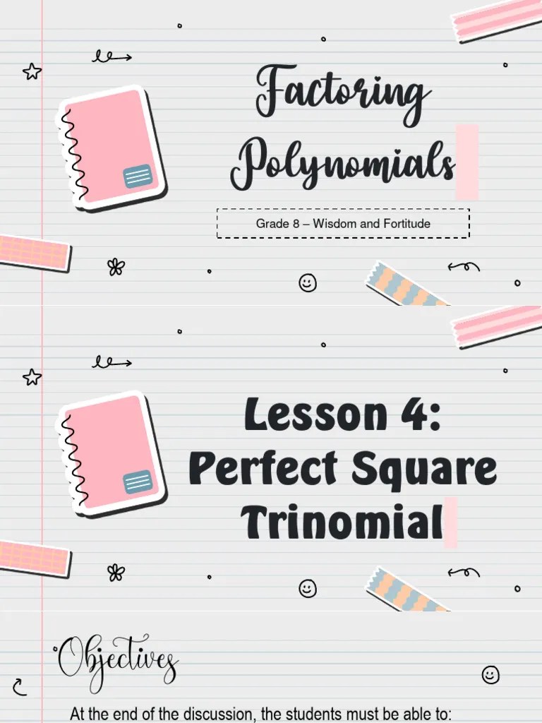 Factoring Polynomials: Grade 8 - Wisdom And Fortitude | PDF ...