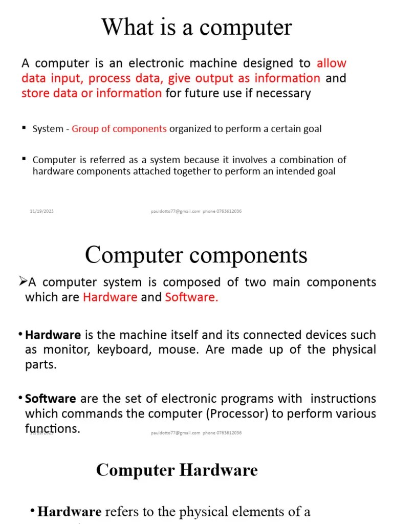 Elements Of Computer System Lectre 1 And 2 | PDF | Computer Data ...