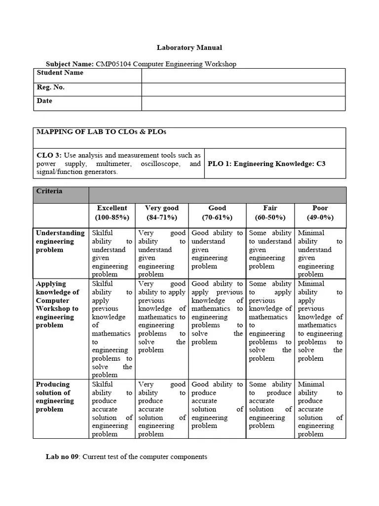 Computer Engineering Lab Manual 10 - University Of Lahore | Download ...