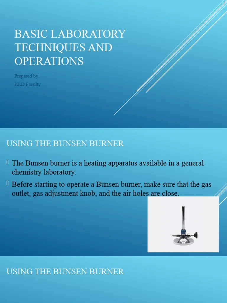 Basic Laboratory Techniques And Operations | PDF | Filtration ...