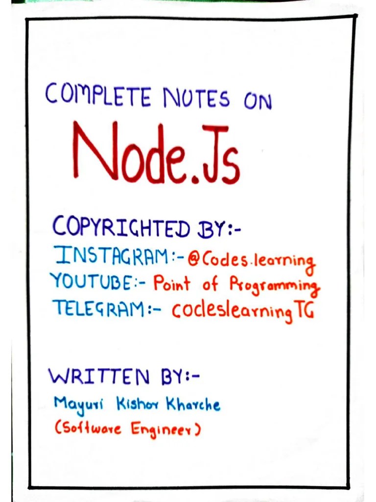 NodeJS Notes | PDF