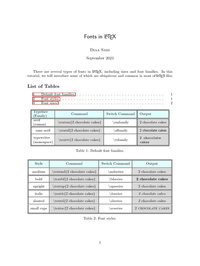LaTeX Fonts | PDF | Typefaces | Communication Design