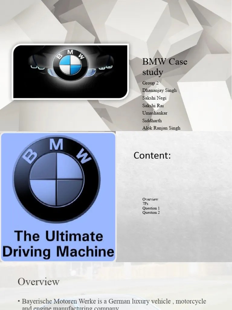 BMW Case Study | PDF | Bmw | Market Segmentation