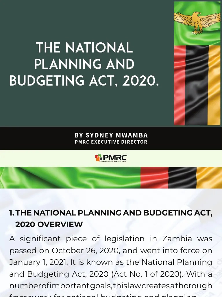 PMRC Presentation - The National Planning And Budgeting Act, 2020 | PDF ...