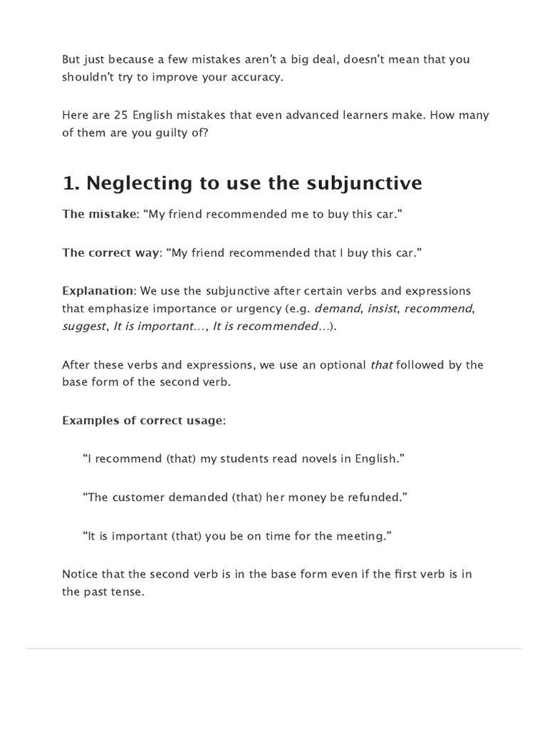 25 Common English Mistakes That Even Advanced Learners Make - Get More ...