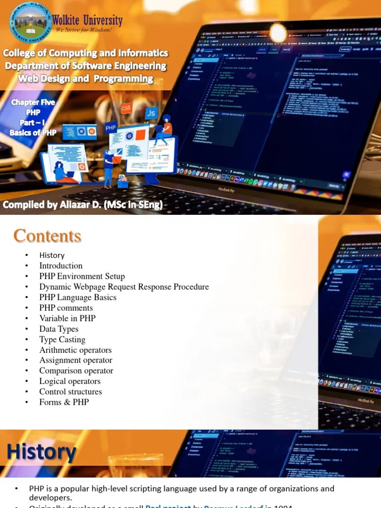 Web CH 5 - PHP Part 1 | PDF | Php | World Wide Web