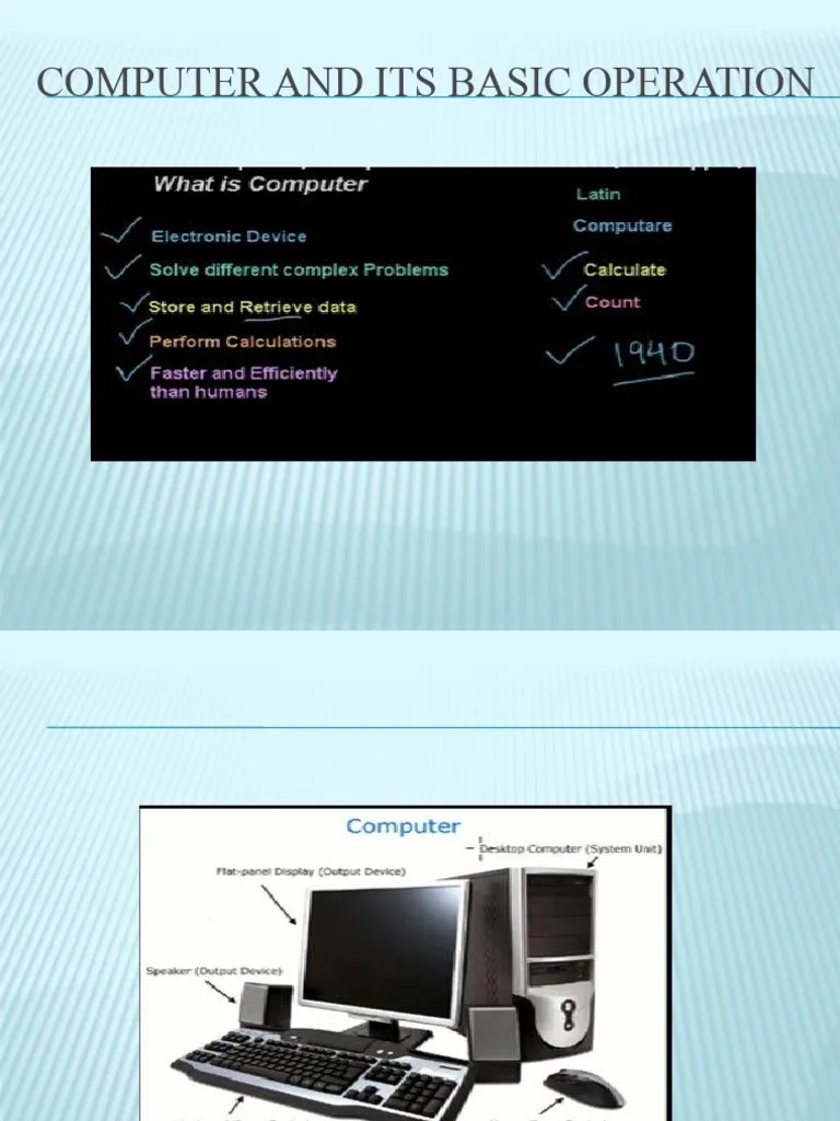 Computer And Its Basic Operation (Autosaved) | PDF | Random Access ...