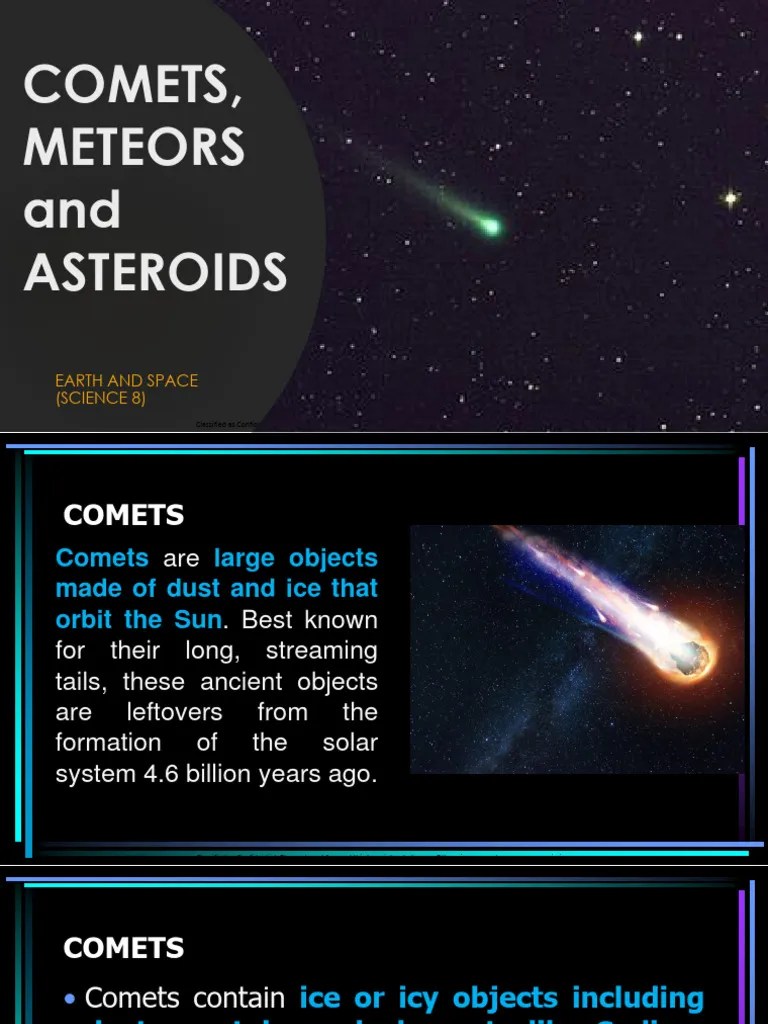 Comets Meteors And Asteroids | Download Free PDF | Comet | Asteroid