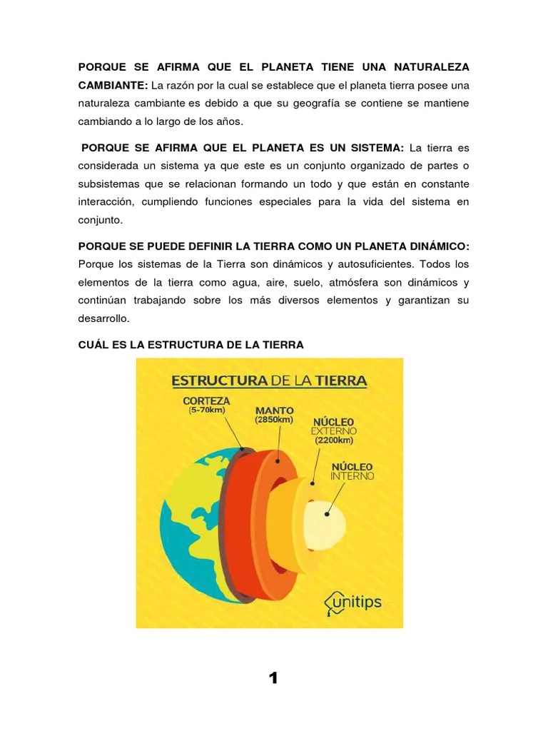 Naturaleza Cambiante De La Tierra Pdf Tierra Ciencia Planetaria