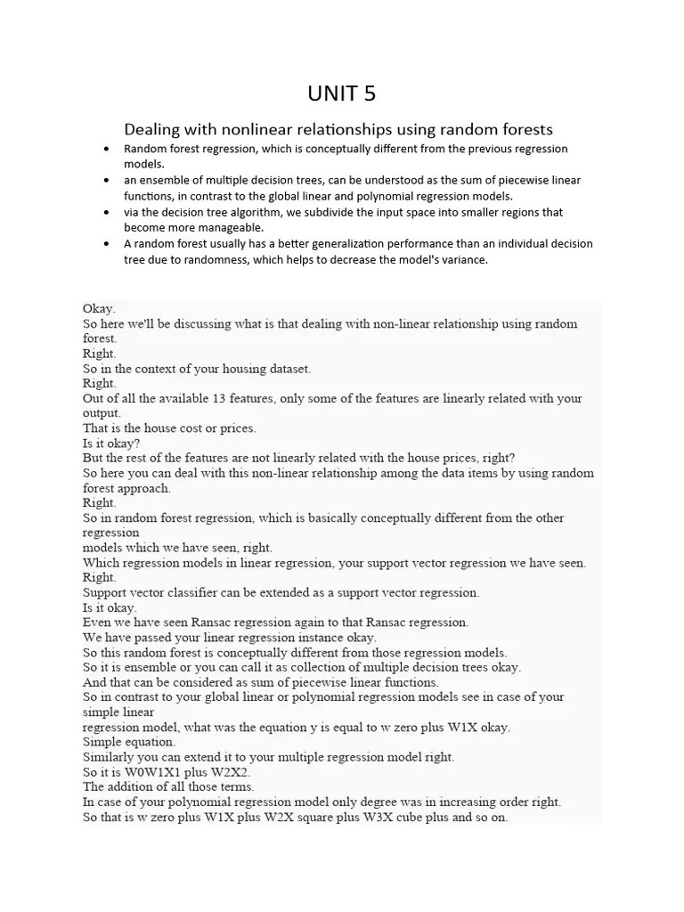 Unit 5 | PDF | Dependent And Independent Variables | Errors And Residuals