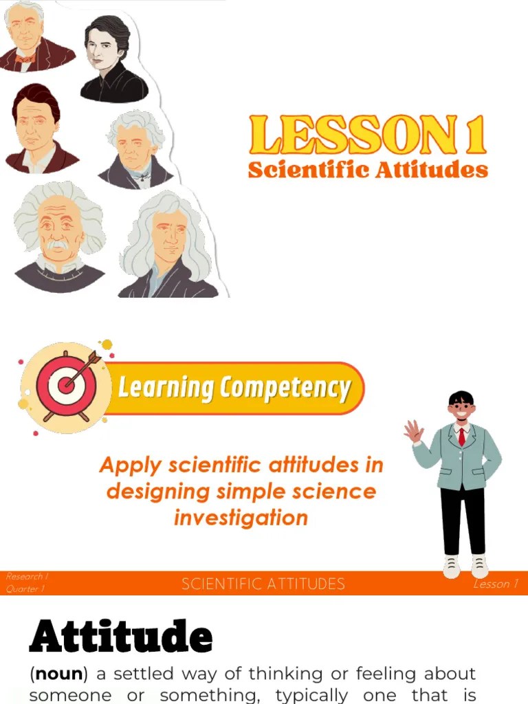 Q1 Lesson 1 Scientific Attitudes | PDF | Science | Attitude (Psychology)