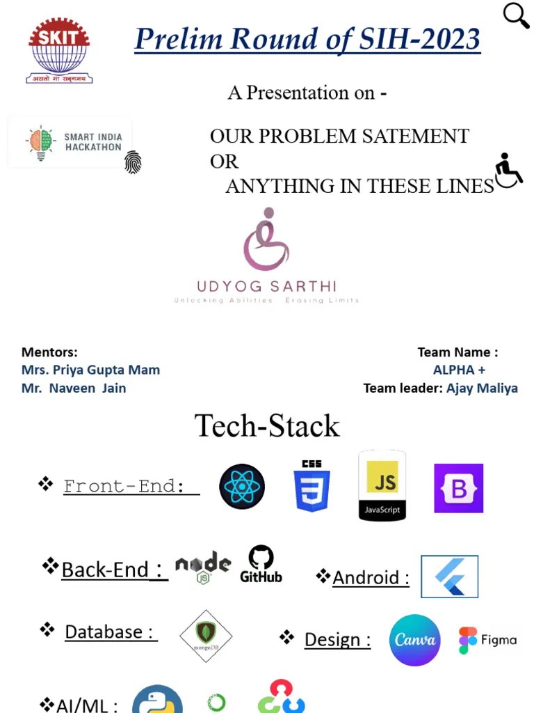 SIH Hackathon PPT | PDF